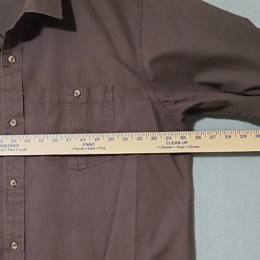 MAGELLAN Men's Dark Brown Long‎ Sleeve Button Up Shirt - Size 2XL
